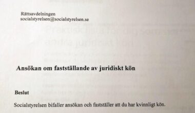 Det tog 4 månader men nu har Socialstyrelsen fastställt mig som kvinna!