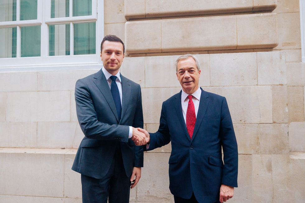 Jordan Bardella and Nigel Farage