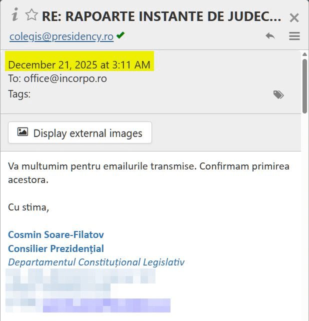 Consilierii domnului Nicusor Dan, treji, la munca la ora 3:11 dimineata, duminica, in perioada sarbatorilor