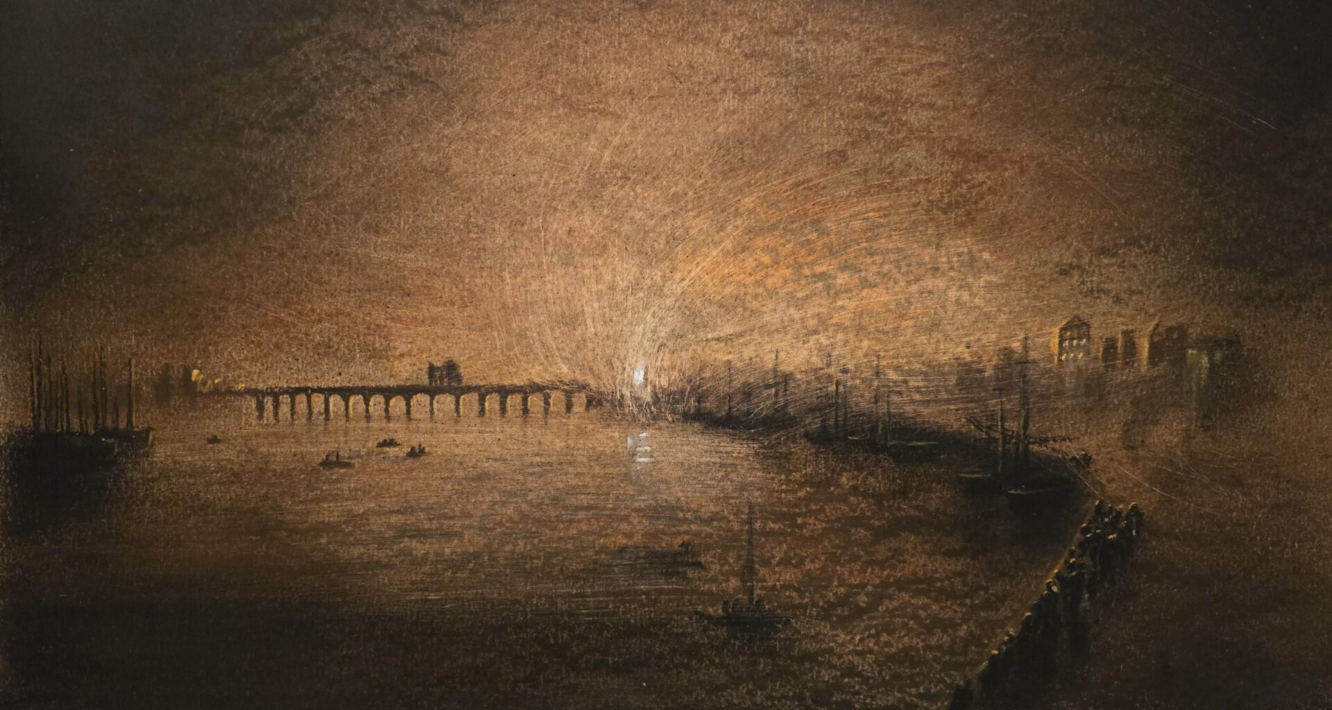 1666. Original wet charcoal and pastel art by Andrew McAdam (me) 2025.