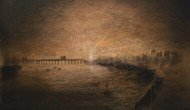 1666. Original wet charcoal and pastel art by Andrew McAdam (me) 2025.