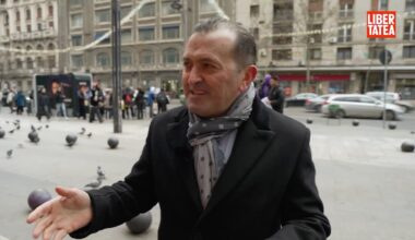 Laurențiu Gîdei, secretar de stat, în timpul unui interviu pentru Libertatea, pe o stradă din București.