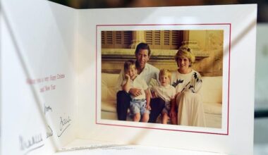 A collection of old British Royal Family Christmas cards