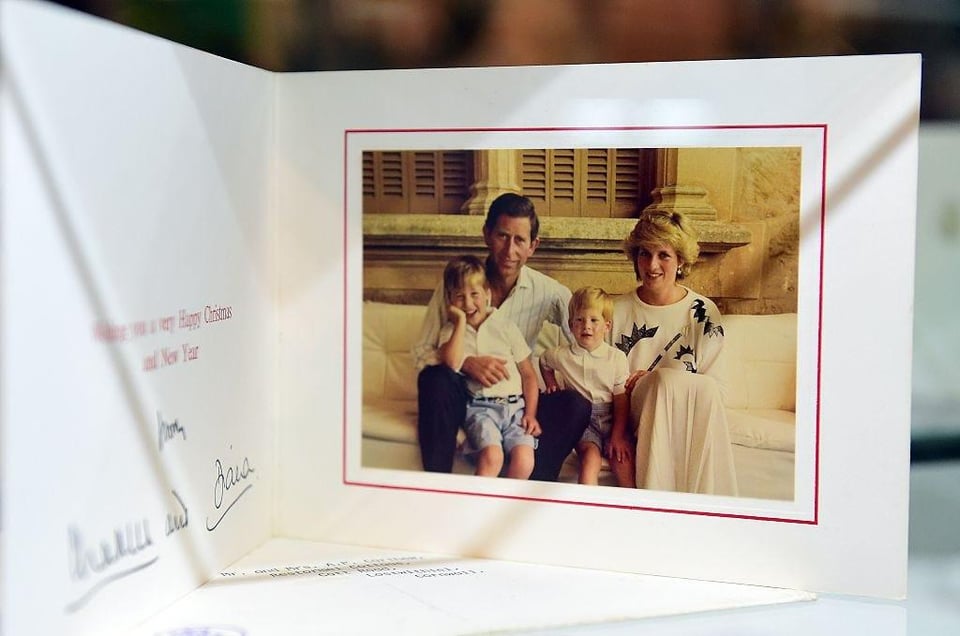 A collection of old British Royal Family Christmas cards