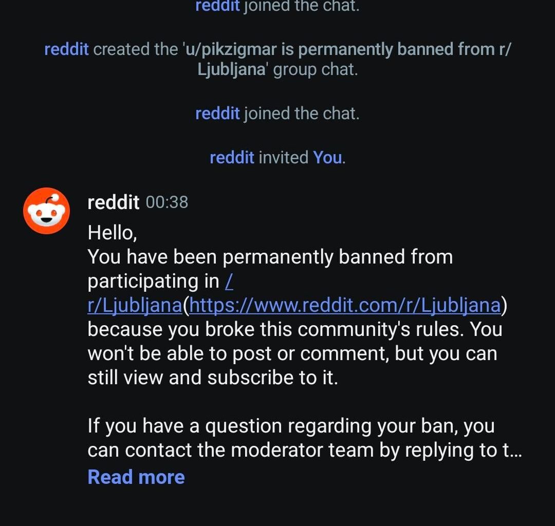 Nekdo na r/Ljubljana ni navdusen nad mojim mnenjem 😅