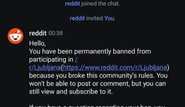 Nekdo na r/Ljubljana ni navdusen nad mojim mnenjem 😅