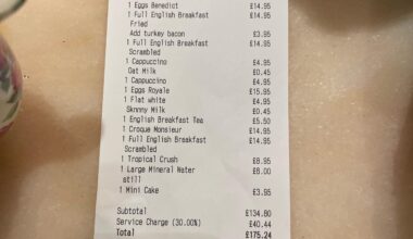 30% service charge on boxing day?!