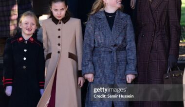 Sweet moment between Mia Tindall and the Princess of Wales leaving church on Christmas Day