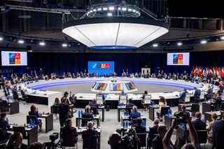 US President Joe Biden attends a North Atlantic Council Session during the NATO Summit at IFEMA Madrid, June 2022.