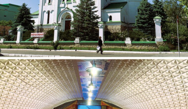 'Suborov Square', a central square in the city centre of Tiraspol, Transnistria, Moldova