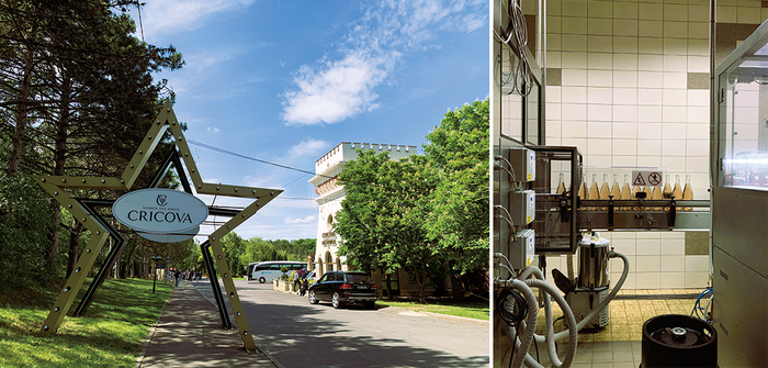 (left) Outside view of the Krykova Winery (right) Sparkling Wine Production Facility of the Krykova Winery