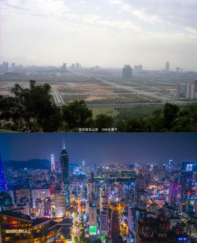 Shenzhen keď sa začal stavať a otvoril tunel Višňové