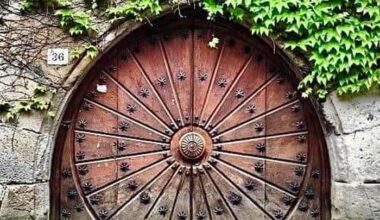 A Medieval Wooden Door In Spain.