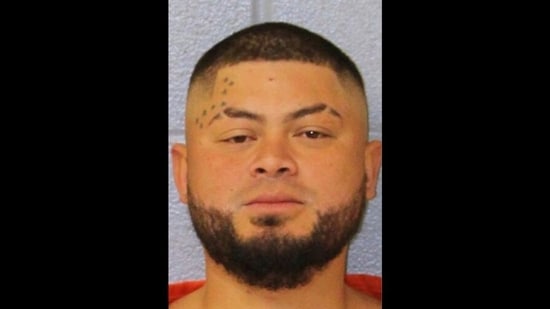 This undated booking photo provided by the Mecklenburg County, N.C., Jail shows Oscar Solarzano, who was charged with stabbing a man on a light-rail train in Charlotte, N.C., on Friday, Dec. 5, 2025. (Mecklenburg County, N.C., Jail via AP)