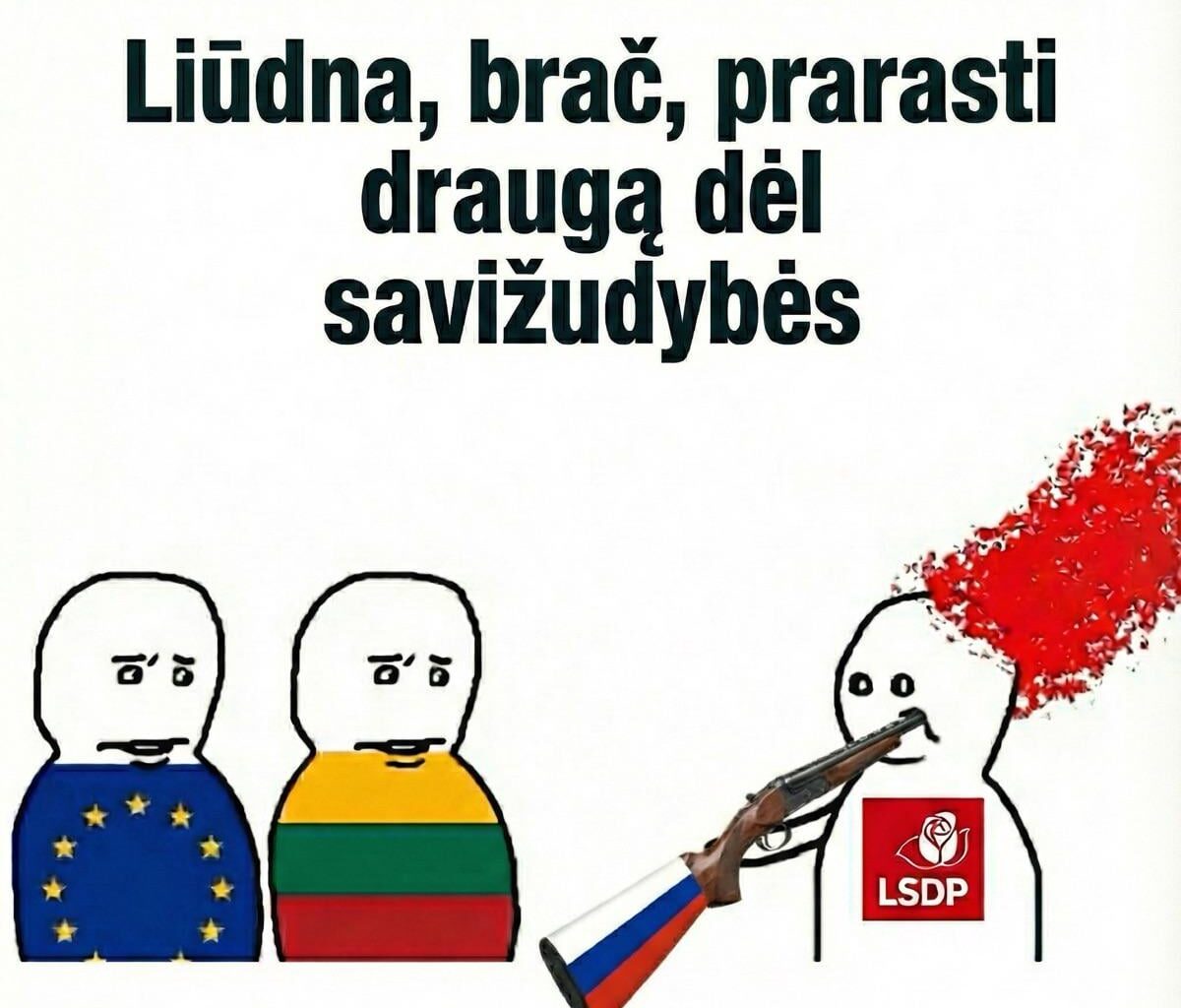 Liūdna, brač, prarasti draugą dėl savižudybės