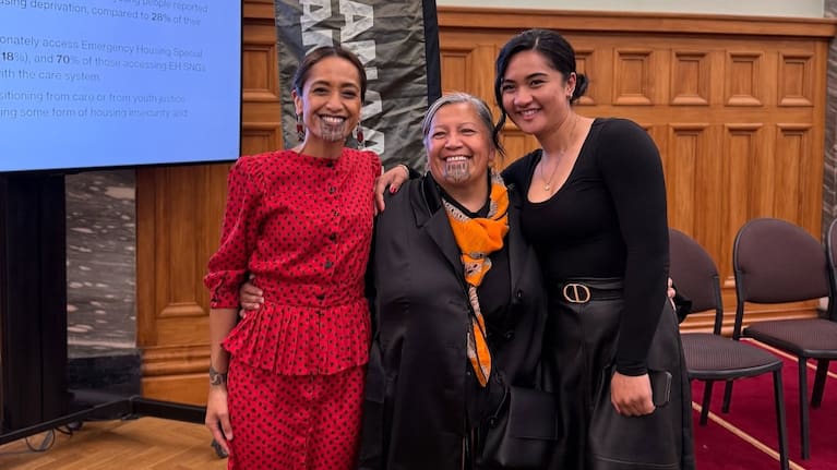 Orinii Kaipara, Mariameno Kapa-Kingi, and Hana-Rawhiti Maipi-Clarke.