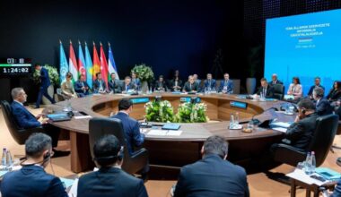 Turkish Foreign Minister Hakan Fidan attends Informal Summit of the Organization of Turkic States Meeting of Foreign Ministers in Budapest, Hungary on May 21, 2025. (AA Photo)