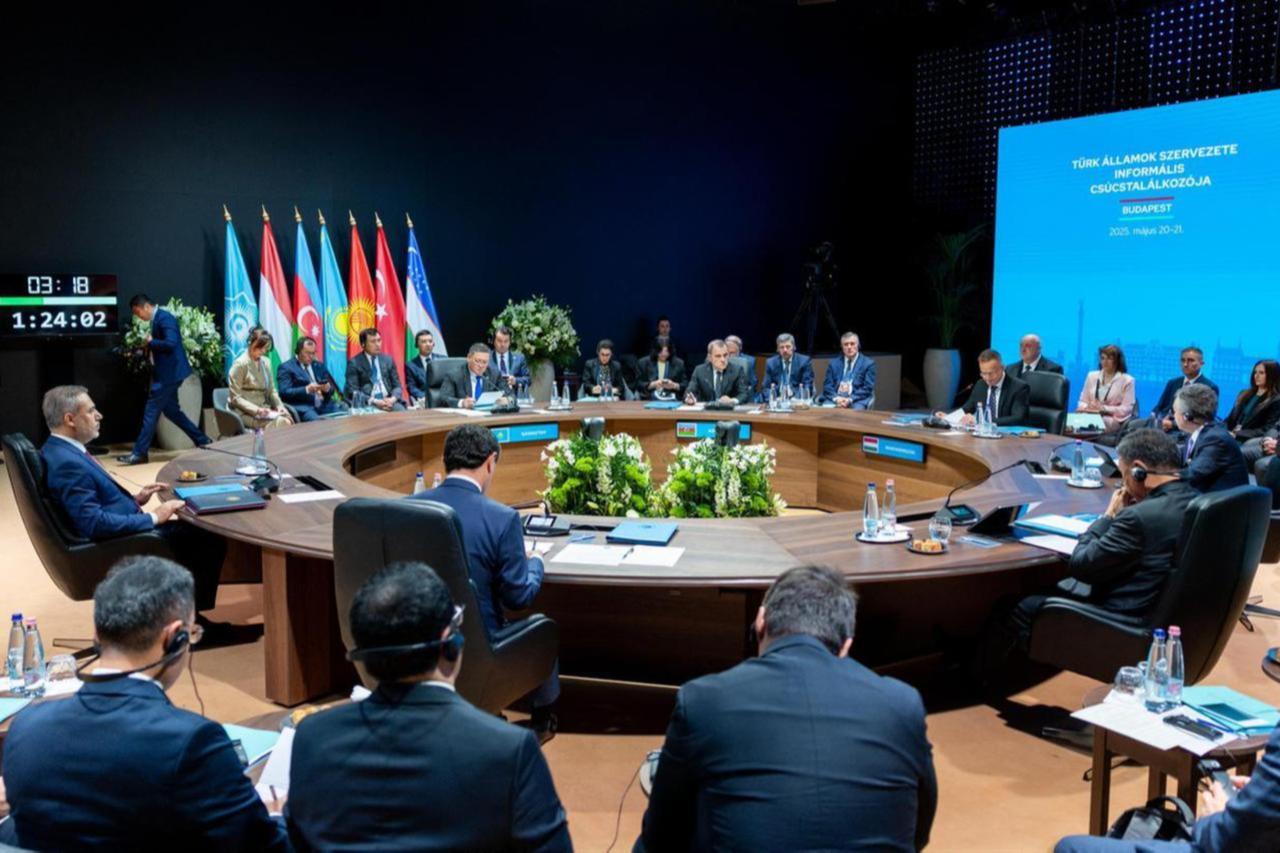 Turkish Foreign Minister Hakan Fidan attends Informal Summit of the Organization of Turkic States Meeting of Foreign Ministers in Budapest, Hungary on May 21, 2025. (AA Photo)