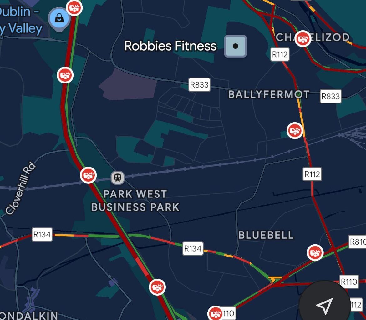Never seen traffic like it....12 separate crashes and M50 is closed.