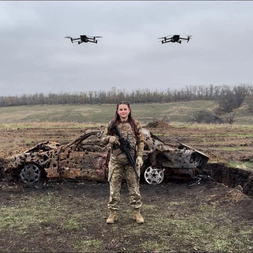 Ksenia Marko with her rifle on a firing range - she is from the 1st rifle battalion of the 67th Separate Mechanized Brigade - of the Ukrainian Army. She has been serving in the Ukrainian Armed Forces since 2014.