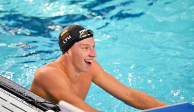 Per 0,05 sek. iki medalio plaukęs Tomas Lukminas: „Variau sukandęs dantis“ | Sportas