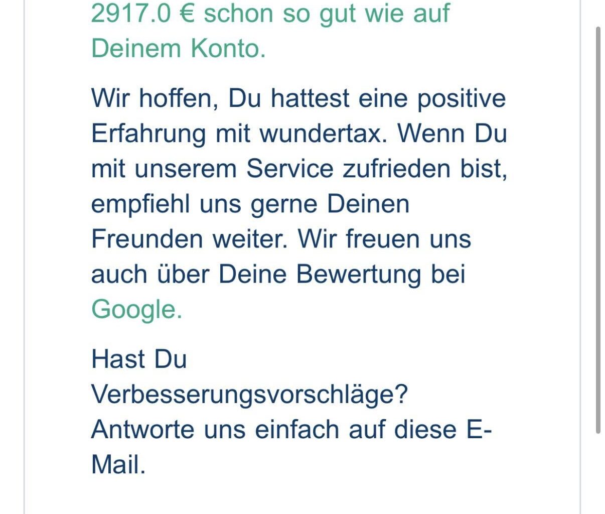 German tax refund? Timing