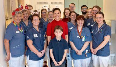 Princess Victoria visiting a neonatal ward today
