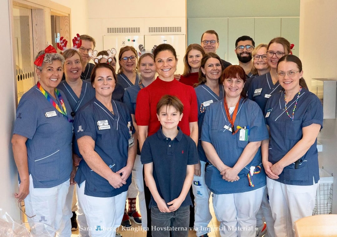 Princess Victoria visiting a neonatal ward today