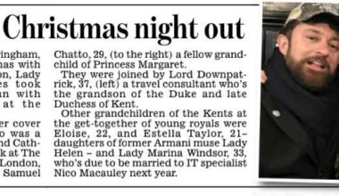 Grandchildren of the Duke of Kent and Princess Margaret spotted gathering at a pub in Notting Hill before Christmas