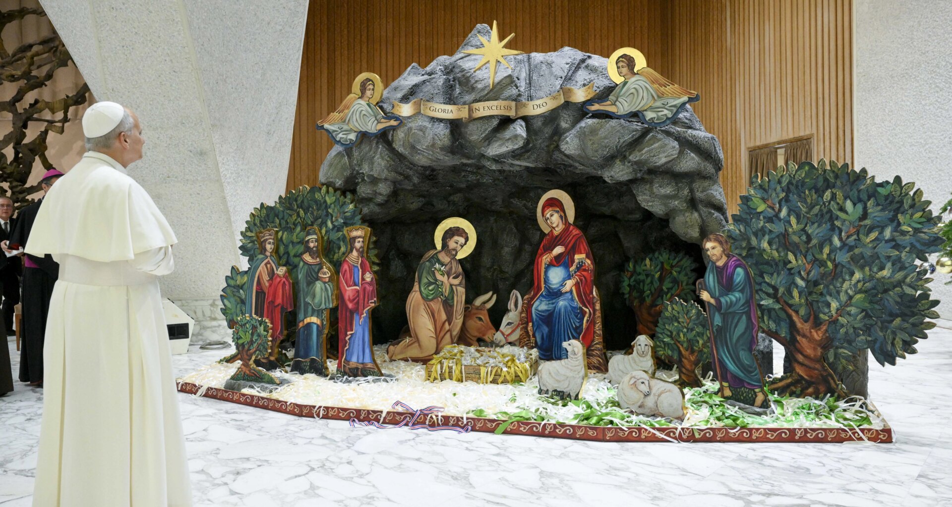 Pope Leo XIV thankful for pro-life Nativity scene that ‘represents a life preserved from abortion’