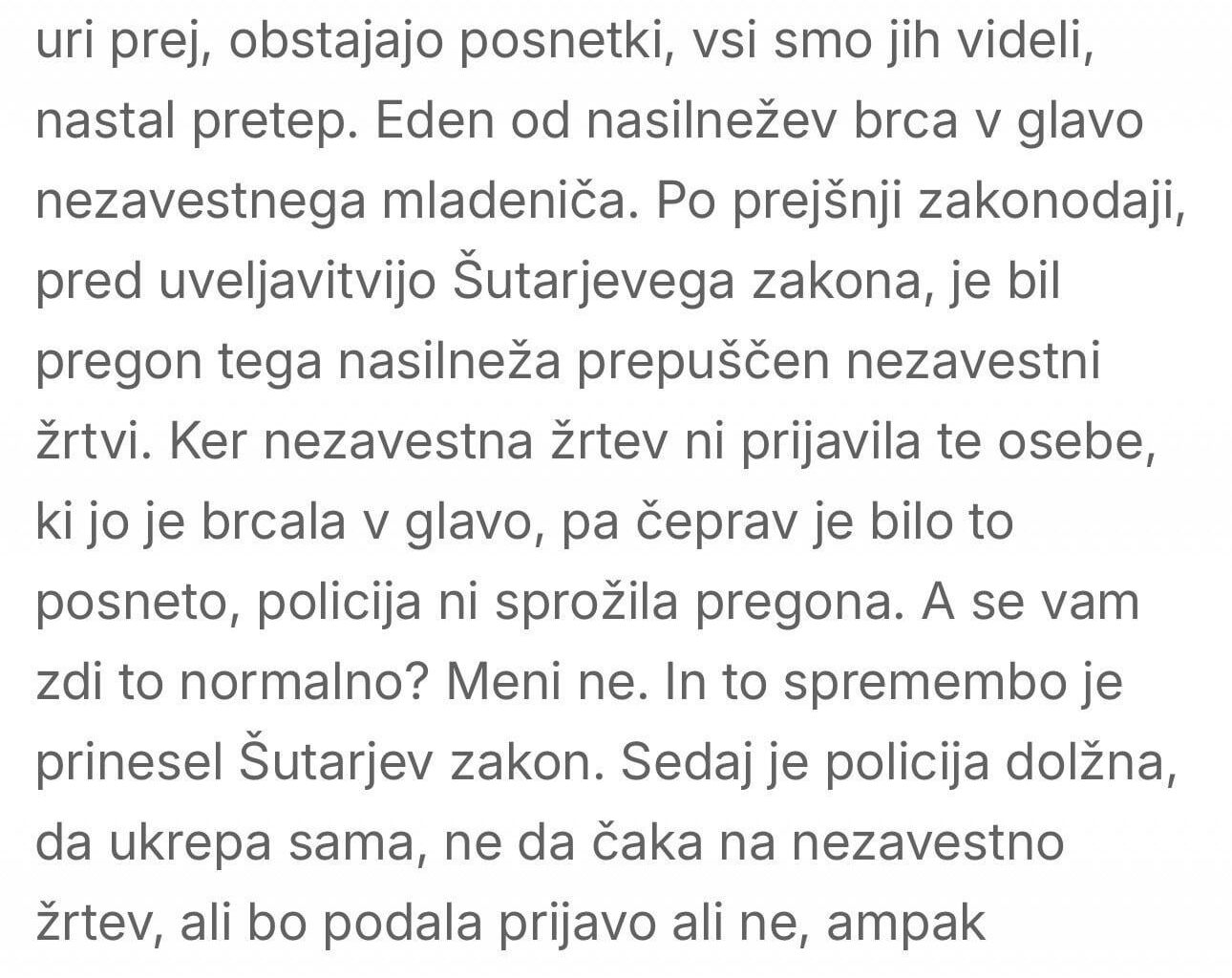 Golob o Šutarjevem zakonu: Vam bom povedal zgodbo.