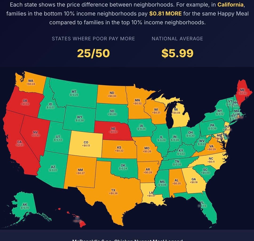 [OC] The Real Happy Meal Inequality – The Poor Pay More $
