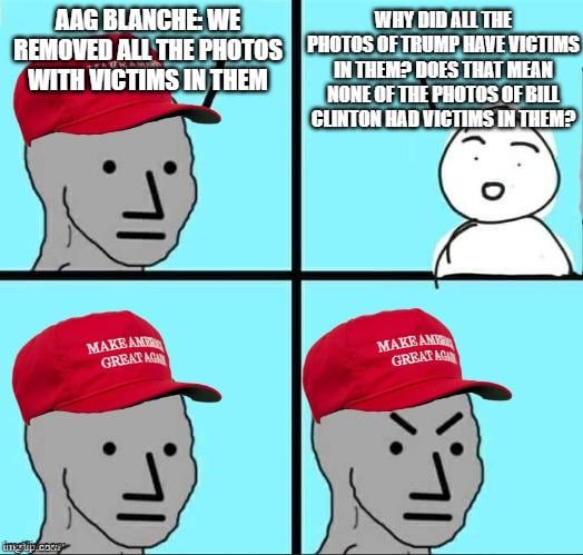 You know, if you're only disappearing one set of Epstein photos, that means...