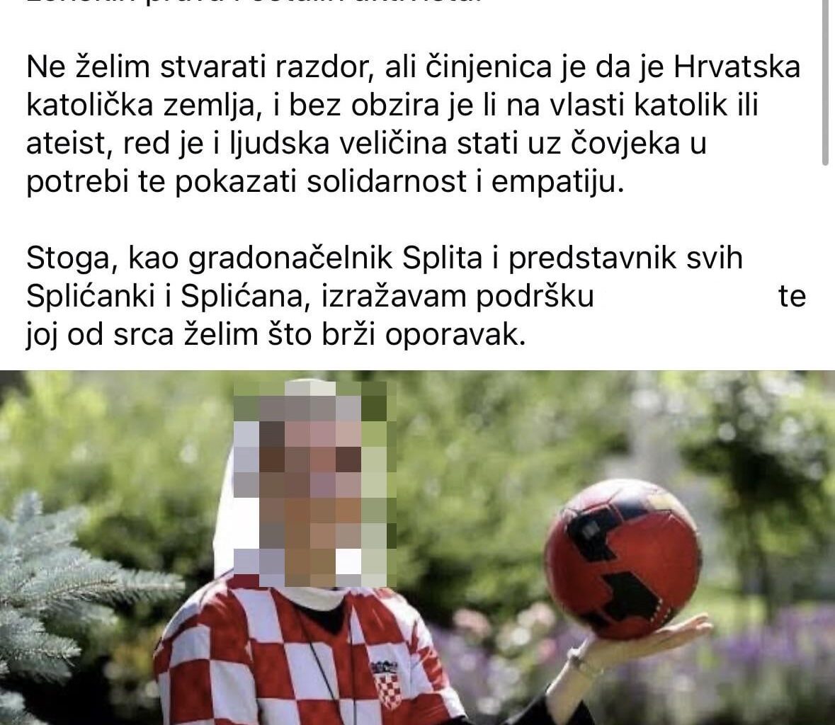 Splitski gradonačelnik Tomislav Šuta (HDZ) još nije izbrisao huškačku objavu u kojoj je javno objavio ime, prezime i sliku ranjive sestre u očito teškoj zdravstvenoj krizi. Dostojanstveno.