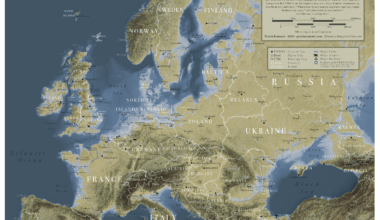 Europe if all the glaciers melted – new cities, canals, ports and borders [OC]