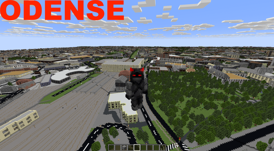 Danske byer genereret I Minecraft