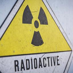 Ein Warnschild vor radioaktiver Strahlung.
