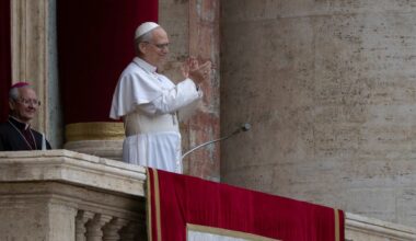 Pope Leo's first Regina Caeli. Credit: Jeffrey Bruno