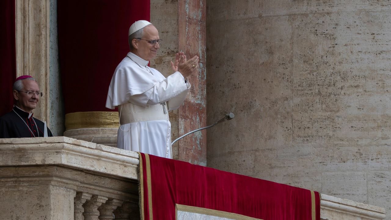 Pope Leo's first Regina Caeli. Credit: Jeffrey Bruno