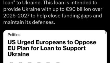 US Urged Europeans to Oppose EU Plan for Loan to Support Ukraine. This is a series of moves showing dramatic shift in support to Russian causes over Ukraines.