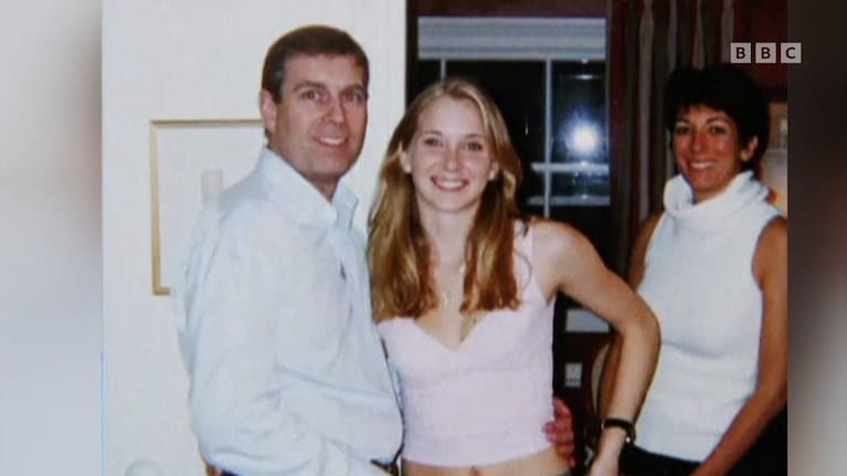 Prince Andrew with the woman he claimed he did not recall meeting, the late Virginia Giuffre, and Ghislaine Maxwell in 2001.