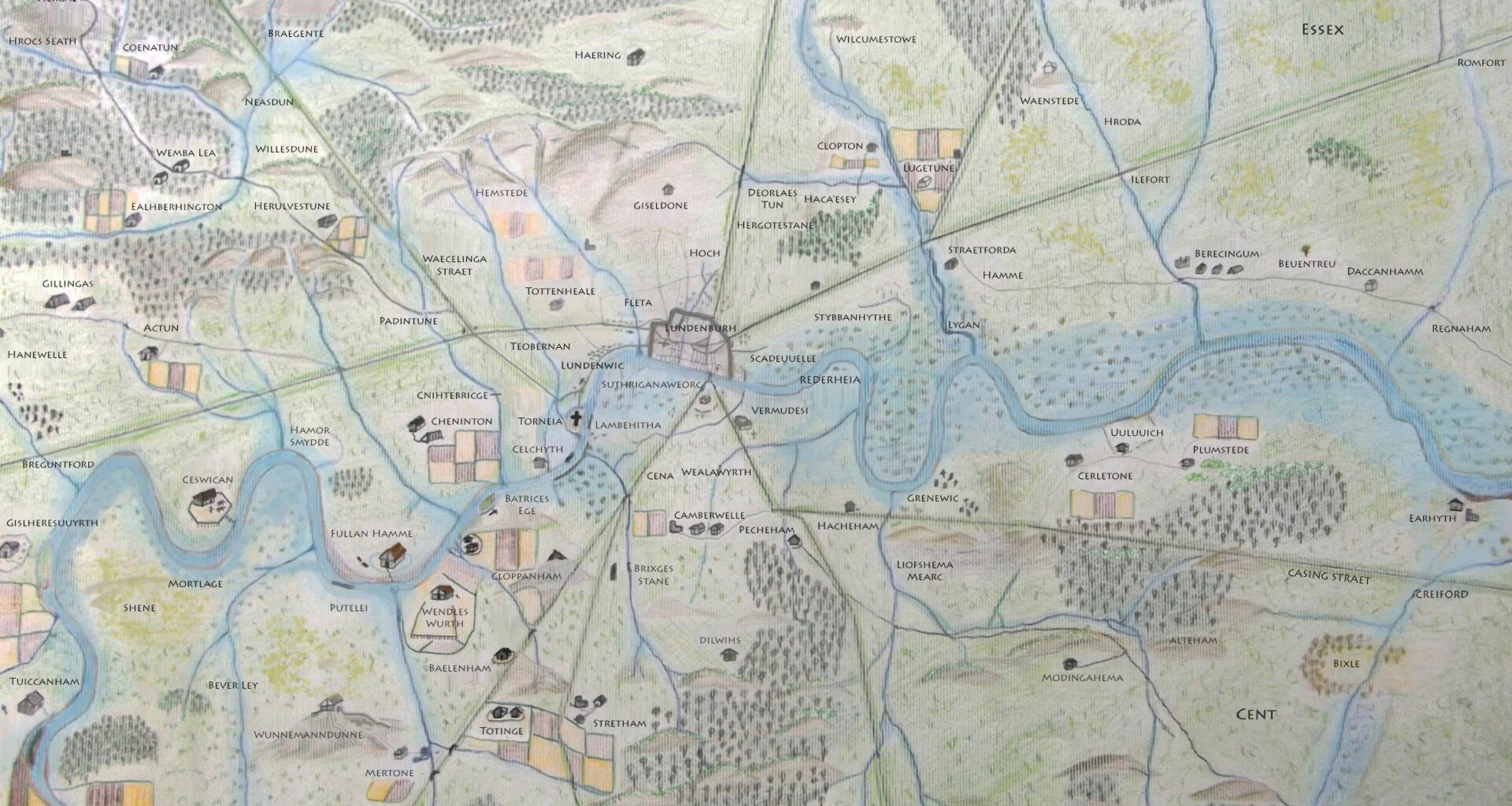 Anglo Saxon London with decent resolution. From The Londonist.