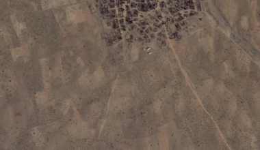 Image of the Al-Affad camp in Sudan’s Northern State on Dec. 29 (Photo via Al Jazeera using Planet Labs PBC)