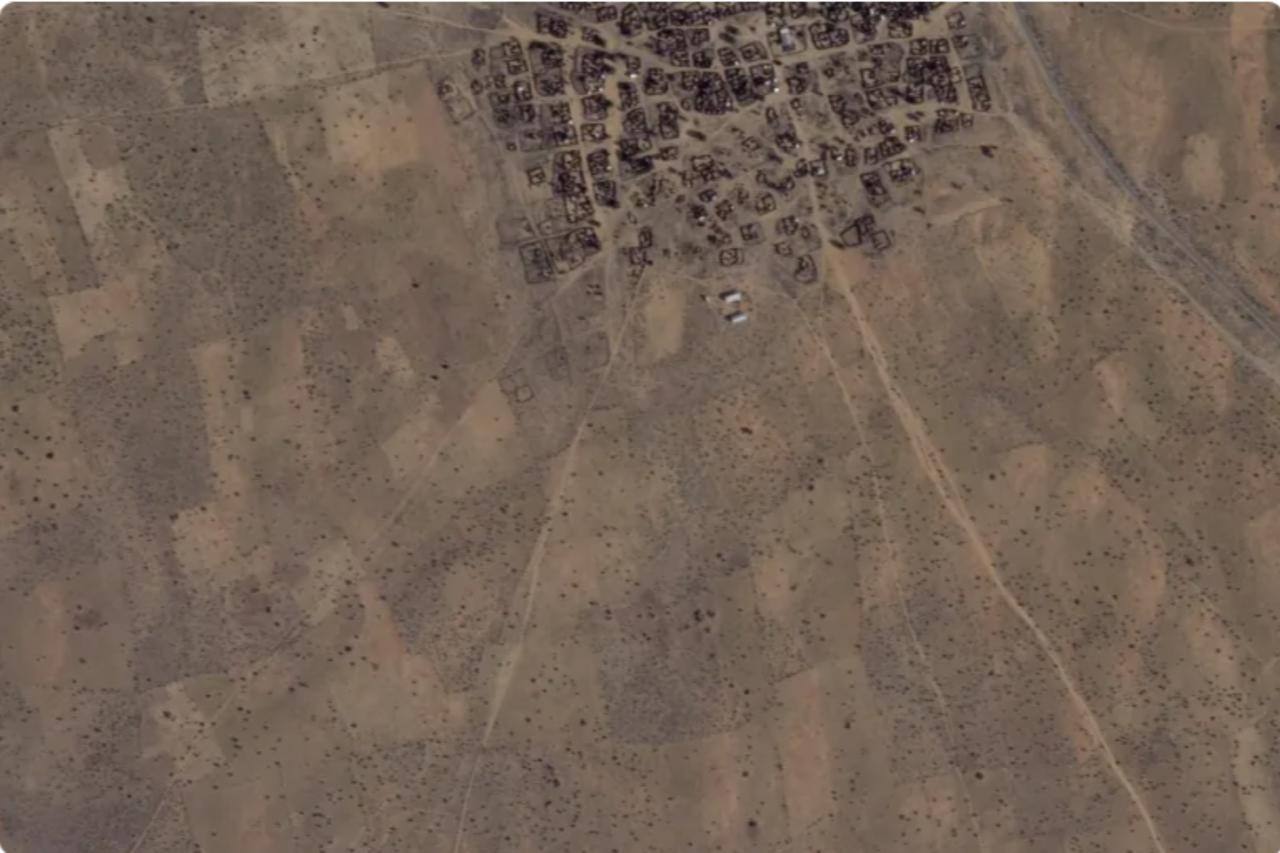 Image of the Al-Affad camp in Sudan’s Northern State on Dec. 29 (Photo via Al Jazeera using Planet Labs PBC)