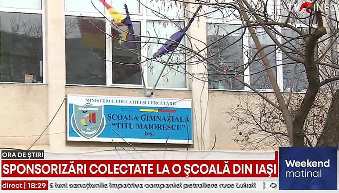 Sponsorizări colectate ilegal la o școală din Iași