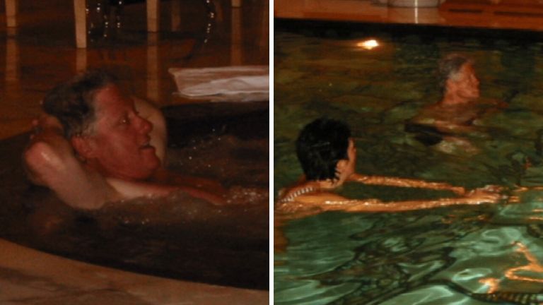 Photos released of Bill Clinton included one showing him in a pool with Ghislaine Maxwell. Pics: US Department of Justice