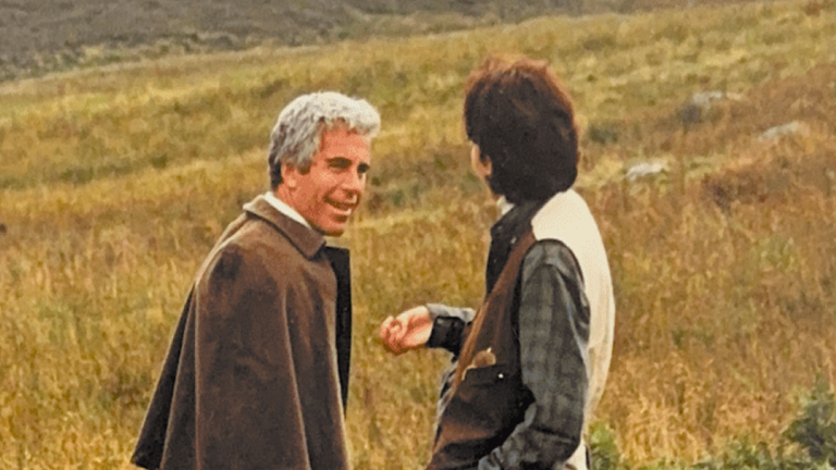 Jeffrey Epstein and Ghislaine Maxwell hunting, date unknown. Pic: US DoJ