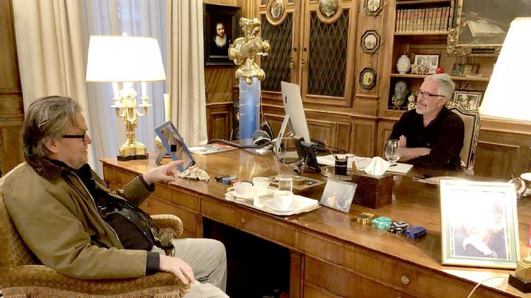 Epstein and Steve Bannon. Pic: @OversightDems