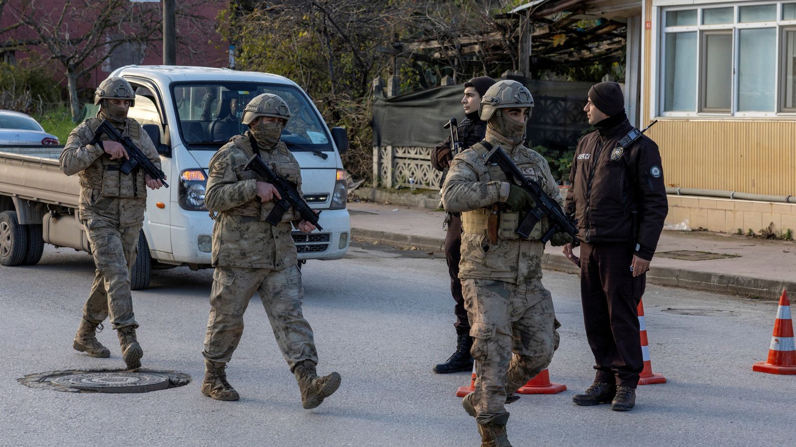 Turkish special forces carried out the raid on a home believed to contain IS militants. Pic: Reuters.