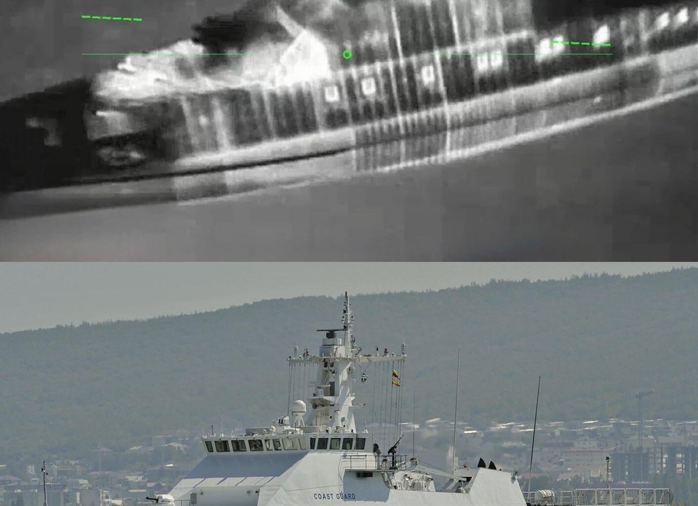 Teaser from Ukraininan SOF targeting russian ship project 22460 Okhotnik using FP-1/FP-2 guided strike drone